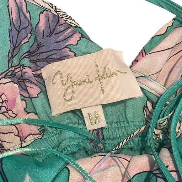 Yumi Kim Mint Green Floral Hibuscus Maxi Dress Sz M - Picture 8 of 9